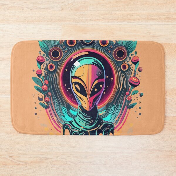 Item preview, Extraterrestrial Odyssey Psychedelic Alien designed and sold by InkBlvd.