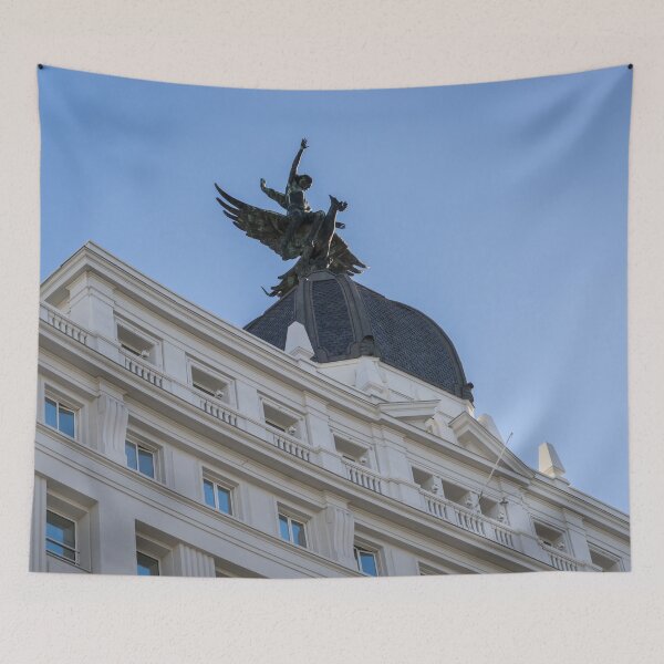 Item preview, Gran Via Madrid - Whimsical Winged Creature and a Rider designed and sold by Georgia Mizuleva.