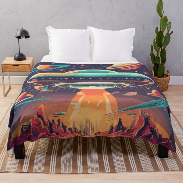 Item preview, Alien Spaceship in Deep Space - Futuristic Sci-Fi designed and sold by InkBlvd.