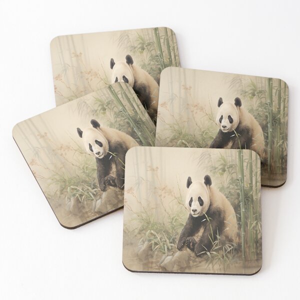 Item preview, Panda Vintage Oriental wall art designed and sold by LynZorHome.