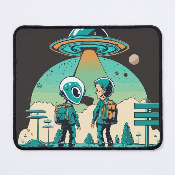 Item preview, Interstellar Encounter - Alien and Human First Contact designed and sold by InkBlvd.