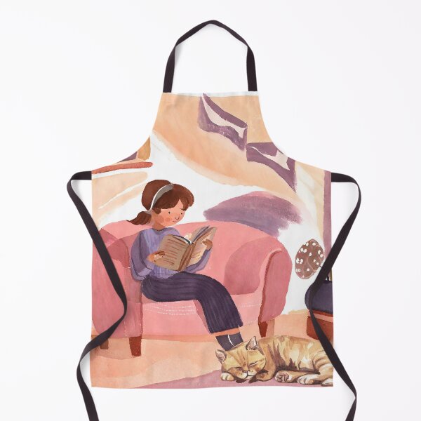 Item preview, Girl Reading With Her Cat In Cozy Room - Bookish Girl Aesthetic designed and sold by Wiss2Arts.