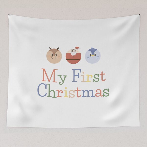 Item preview, baby santa reindeer penguin First christmas tree cute groovy 1st xmas designed and sold by TNwandesignart.