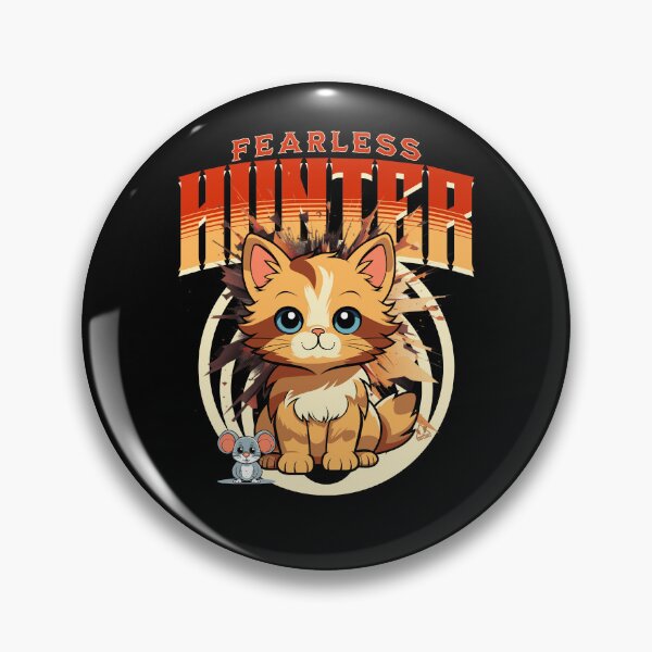 Item preview, FEARLESS KITTY HUNTER Funny Cat and Kitty Design designed and sold by ej-sulu.