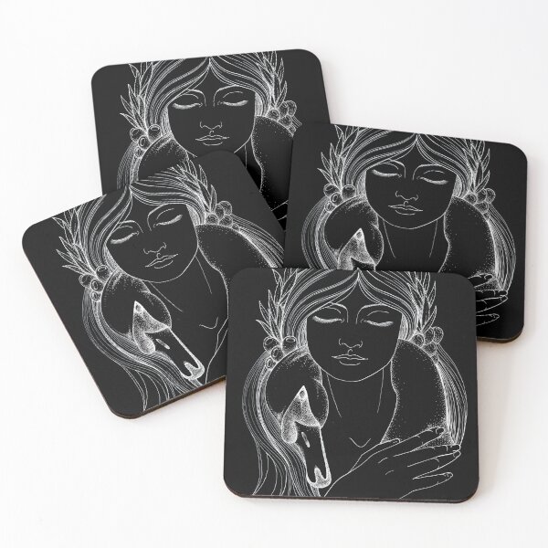 Item preview, Caer Ibormeith, The Irish Goddess of Dreams (in black) designed and sold by triplegoddess.