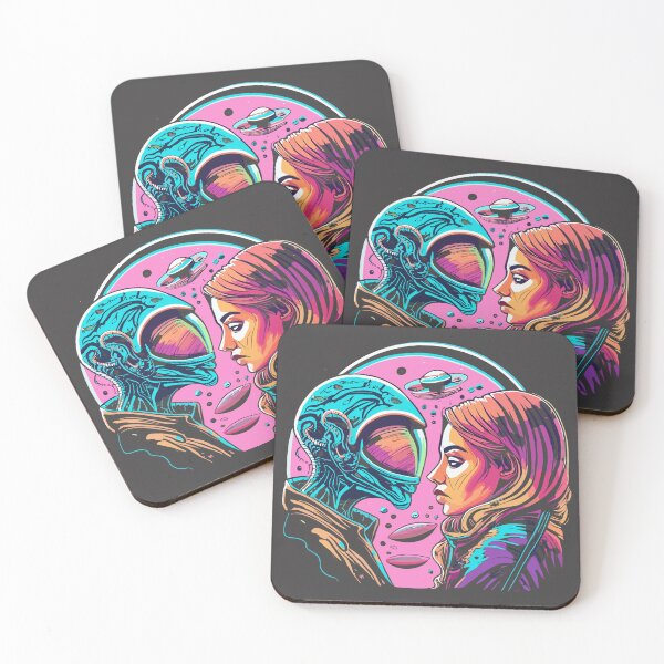 Item preview, Alien and Human First Contact - Vibrant Encounter designed and sold by InkBlvd.