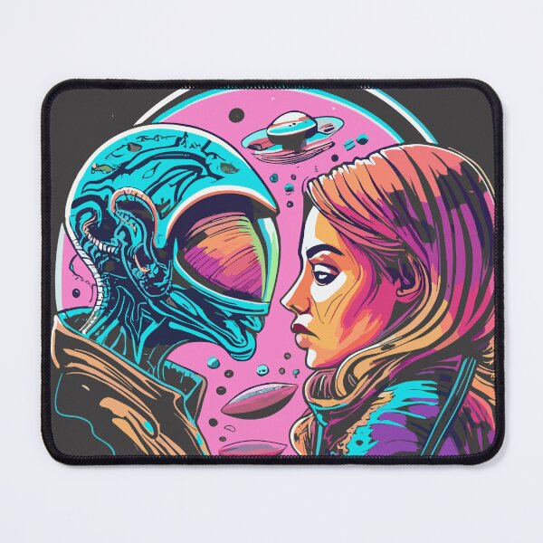 Item preview, Alien and Human First Contact - Vibrant Encounter designed and sold by InkBlvd.