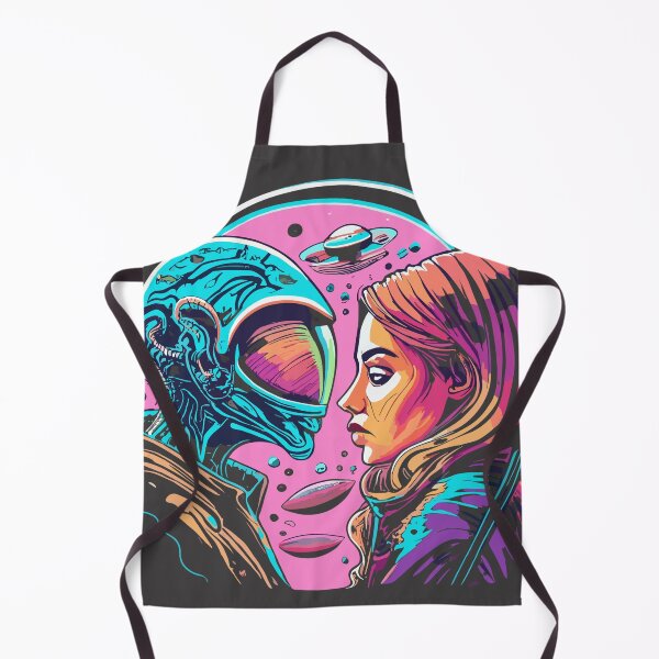 Item preview, Alien and Human First Contact - Vibrant Encounter designed and sold by InkBlvd.