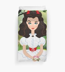 White Scarlett dress Duvet Cover
