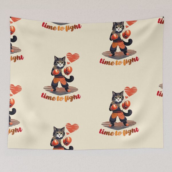 Item preview, Boxing cat time to fight designed and sold by EbitsuBoy.