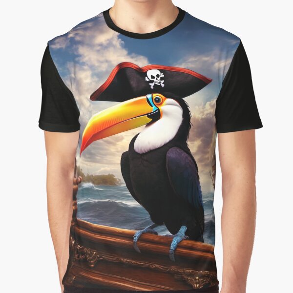 Aperçu de l'œuvre Le toucan pirate créée et vendue par Lava Tigers Art.