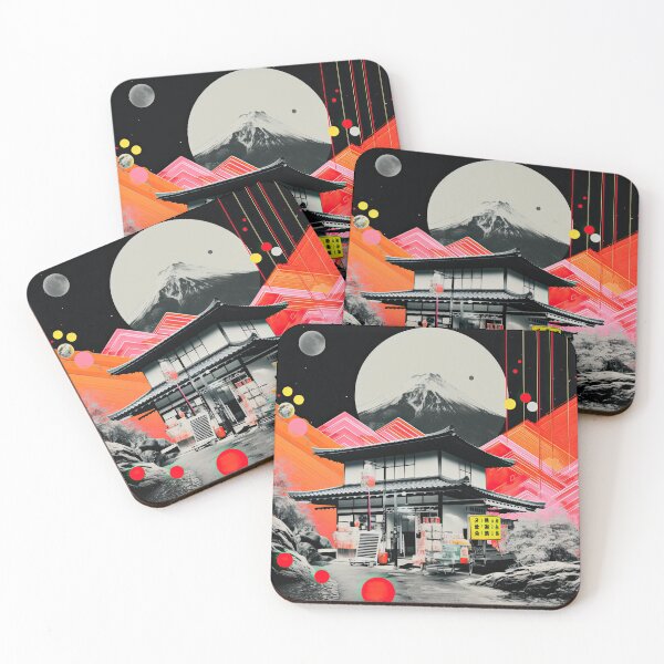 Item preview, Futuristic Japanese Landscape: Neon Meets Tradition designed and sold by ZedOhEe.