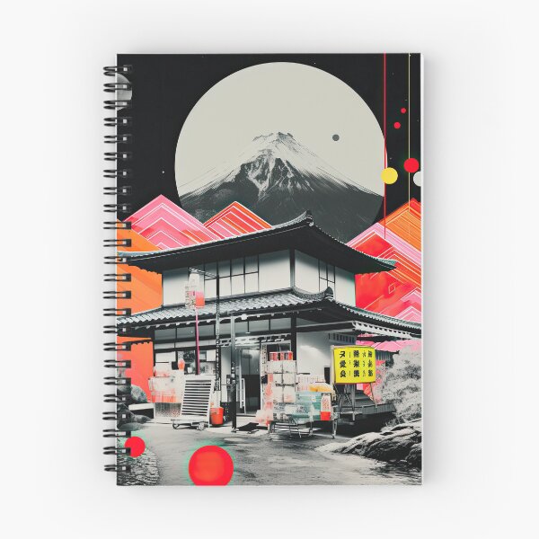 Item preview, Futuristic Japanese Landscape: Neon Meets Tradition designed and sold by ZedOhEe.