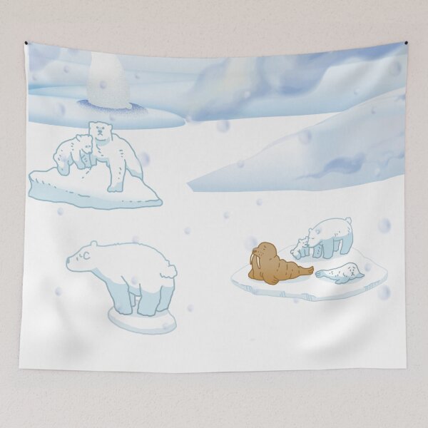 Item preview, the North Pole,polar bear,seal,an arctic expedition,polar bear on ice, ice bear designed and sold by zzzozzo.
