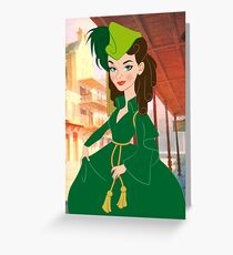 Curtain gown Scarlett Greeting Card