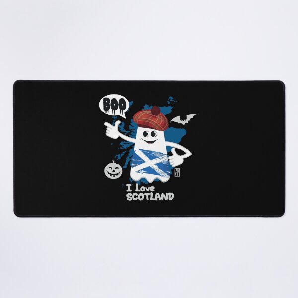 Item preview, BOO GHOST with Scottish flag "I love Scotland" - cute Halloween designed and sold by ArtProjectShop.