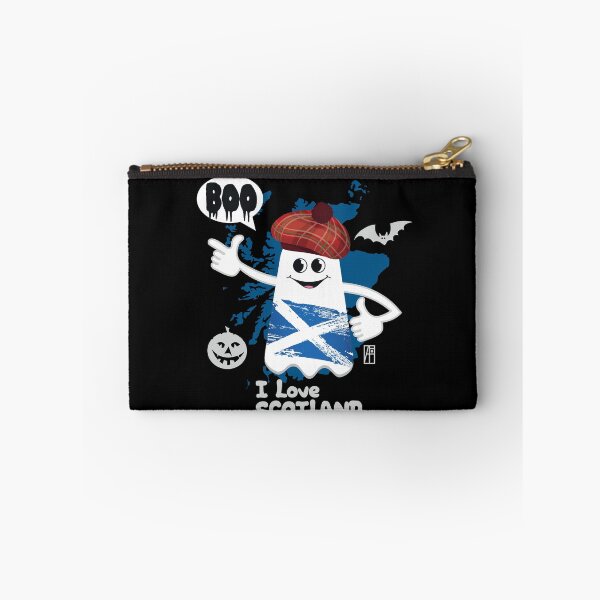 Item preview, BOO GHOST with Scottish flag "I love Scotland" - cute Halloween designed and sold by ArtProjectShop.