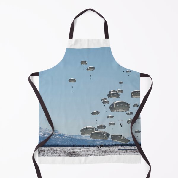 Item preview, STK109884M-U.S. Army paratroopers descend over Malamute Drop Zone, Alaska. designed and sold by StocktrekImages.