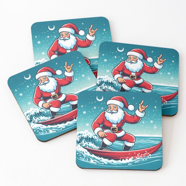 Item preview, Santa Claus Surfing Merry christmas designed and sold by PrintyArts.