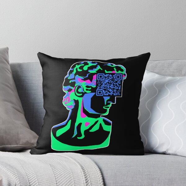 Item preview, Vaporwave rickroll QR code designed and sold by ash-in-the-box.