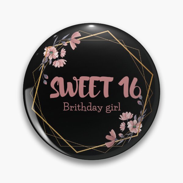 Item preview, sweet 16 Birthday squad Girl party cute pink girly flower border designed and sold by TNwandesignart.
