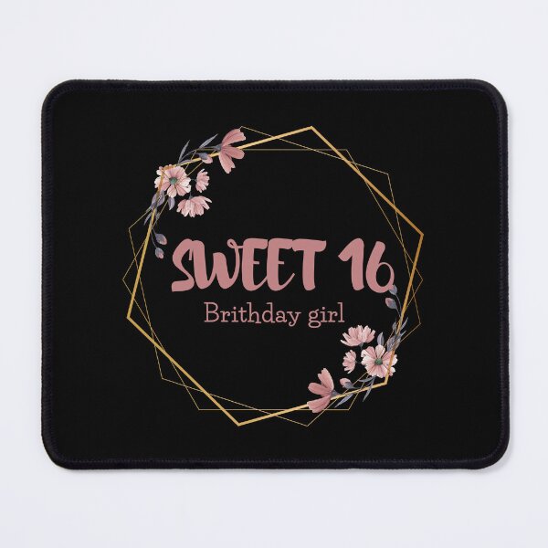 Item preview, sweet 16 Birthday squad Girl party cute pink girly flower border designed and sold by TNwandesignart.
