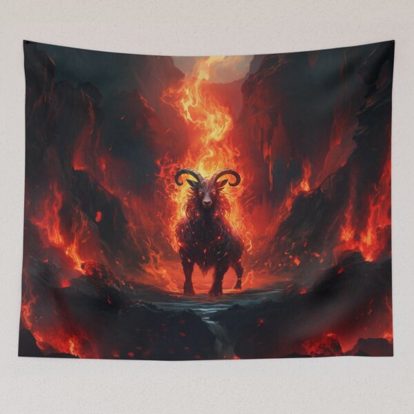 Item preview, Hell Goat (Halloween) designed and sold by AbsudlyEpicAI.