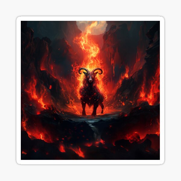 Hell Goat (Halloween) Sticker