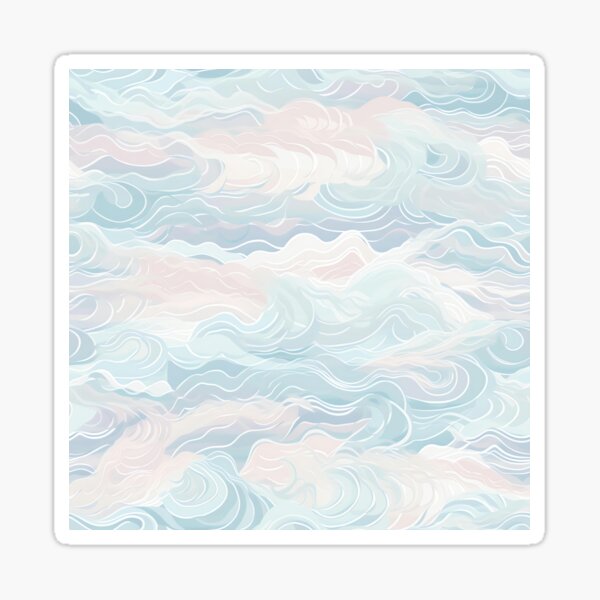 Serene Sea Waves Sticker