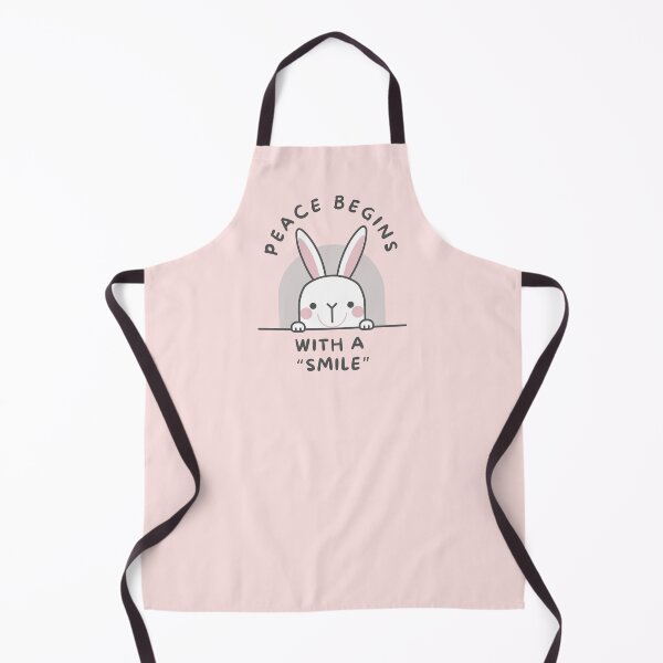 Item preview, Peace Begins with a Smile, Kawaii rabbit designed and sold by Mika2525-smile.