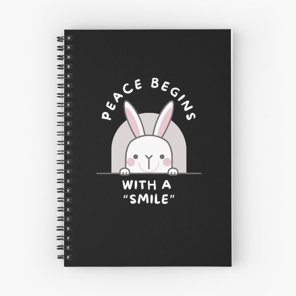 Item preview, Peace Begins with a Smile, Kawaii rabbit 2 designed and sold by Mika2525-smile.