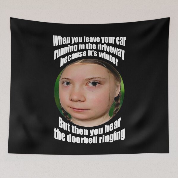 Item preview, Greta Thunberg at the peephole designed and sold by Allen Peterson.