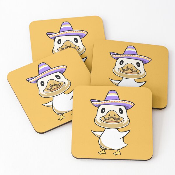 Item preview, Cute duck with sombrero hat cartoon illustration designed and sold by cubbone.