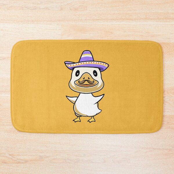 Item preview, Cute duck with sombrero hat cartoon illustration designed and sold by cubbone.