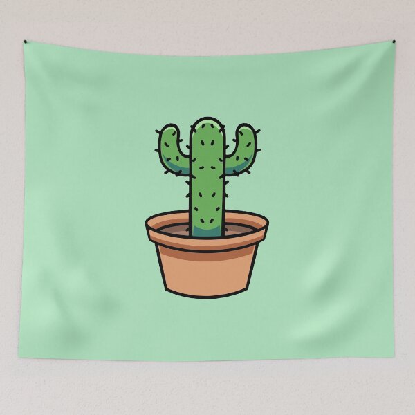 Item preview, simple cactus design cartoon illustration designed and sold by cubbone.