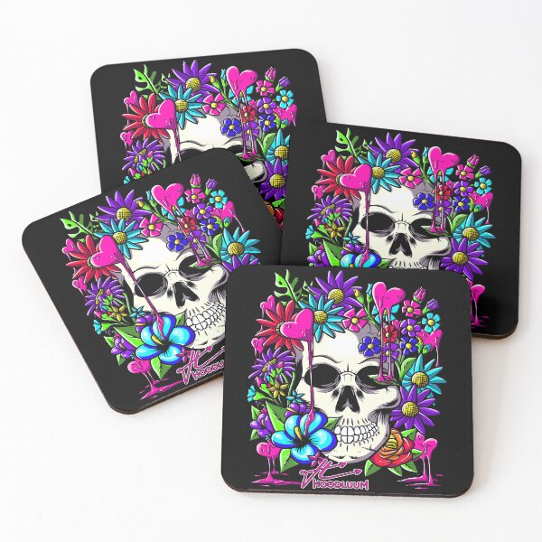 Item preview, Floral Heart Skull designed and sold by ChattyChicks.