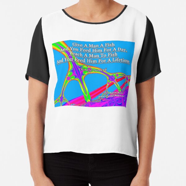 Give A Man A Fish Chiffon Top