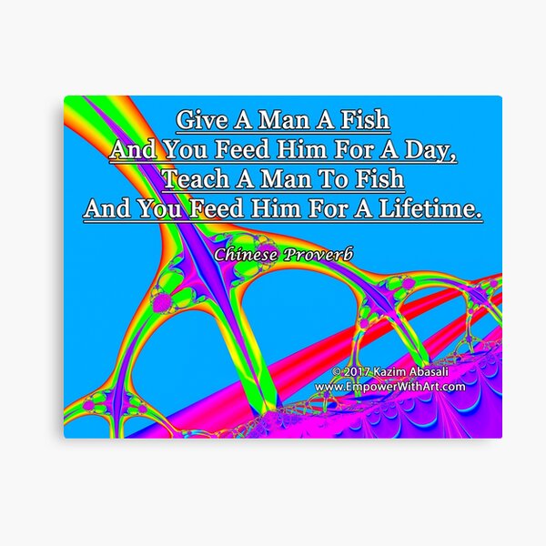 Give A Man A Fish Canvas Print