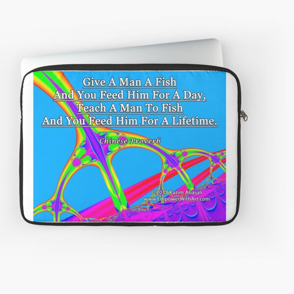 Give A Man A Fish Laptop Sleeve