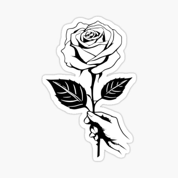 Skeleton hand with rose svg, Gothic rose svg