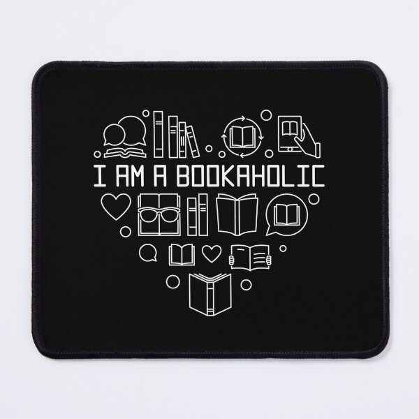 Item preview, I'am Bookaholic Heart creative heart-shaped outline design for Book Lover and Nerd designed and sold by venomousvector.
