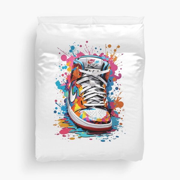 Item preview, Kaleidoscope Kicks: Vibrant Jordan 1 Graffiti Masterpiece  designed and sold by LoveSecrets.