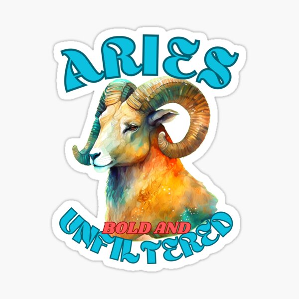 Item preview, Aries: Bold And Unfiltered. aries season designed and sold by ZodiacWonders.