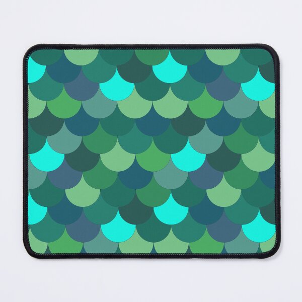 Item preview, Green mermade pattern designed and sold by coloryourwings.