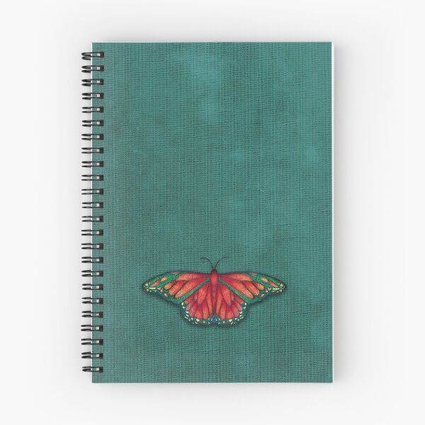 Item preview, Butterfly in Jewel Colors on Teal Linen designed and sold by Perrin Le Feuvre.