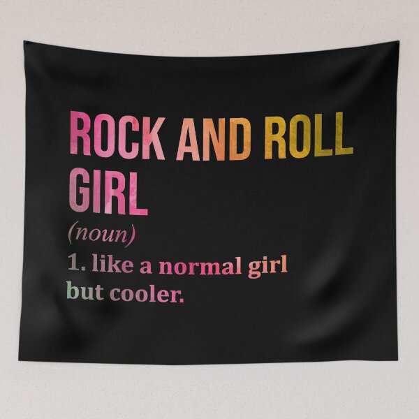 Item preview, Rock And Roll Girl Definition Rock And Roll in Watercolor designed and sold by XCIV.