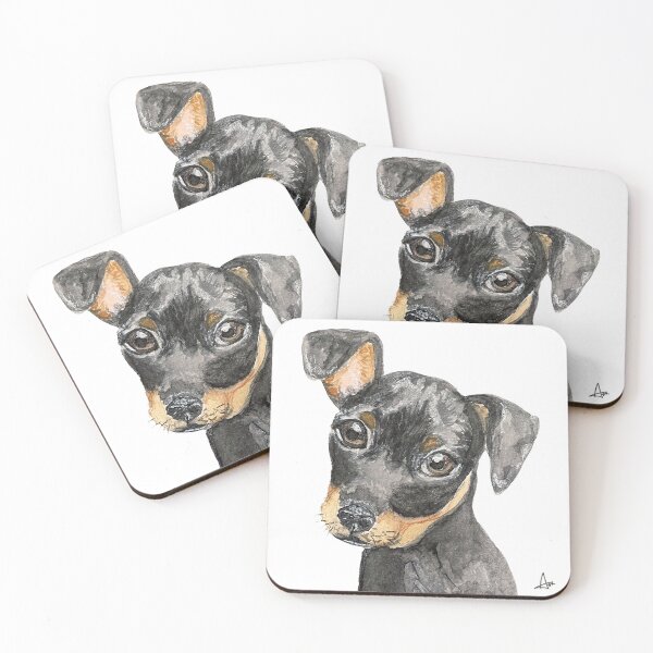 Item preview, Mini Pinscher Watercolor Art designed and sold by ashhhjam.