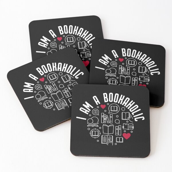 Item preview, I am a Bookaholic creative round minimal design in outline style for literature Lovers and Book Nerds designed and sold by venomousvector.