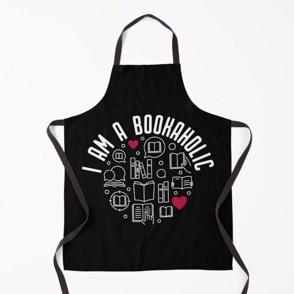 Item preview, I am a Bookaholic creative round minimal design in outline style for literature Lovers and Book Nerds designed and sold by venomousvector.