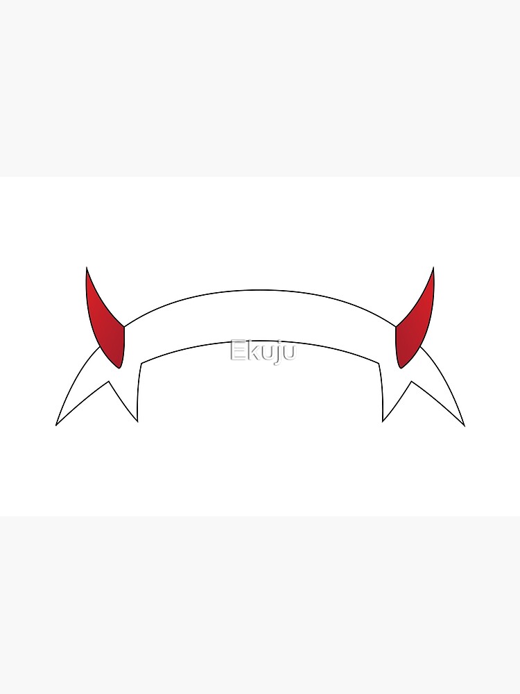 Zero Two Horns Darling In The Franxx Laptop Skin By Ekuju Redbubble - roblox zero two horns